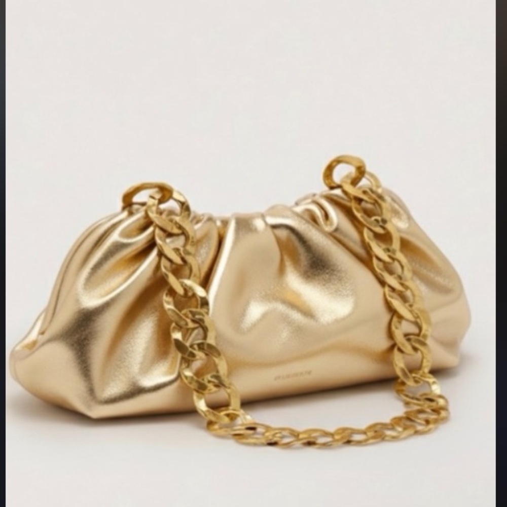 Cult Gaia Dulce Shoulder Gold Shoulder Bag with Chain
